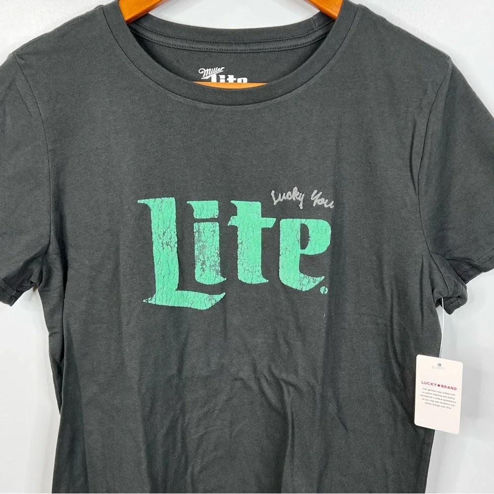NWT Lucky Brand Miller Lite Flock Classic Crew - Picture 2 of 8